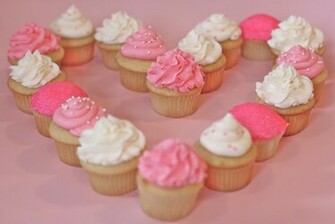 Wallpaper Pink Heart Valentine Cupcake Wallpapermine