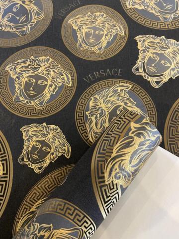 Versace Medusa Head Wallpaper Black Gold