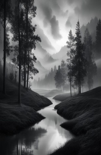 Black And White Nature Wallpaper