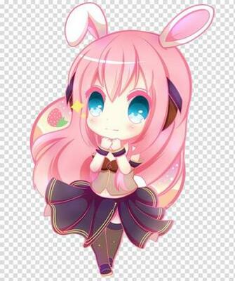 Anime Megurine Luka Vocaloid Hatsune Miku Chibi Transparent