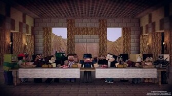 The Last Supper Minecraft Wallpaper
