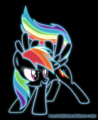 Rainbow Dash Neon By Tailsik208