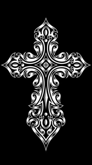 Tribal Cross High Resolution Wallpaper For iPhone Plus
