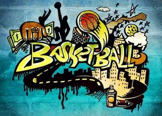Cool Graffiti Basketball Themed Wallpaper Collection Full Size