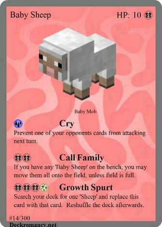 Minecraft Tcg Baby Sheep By Acaroa