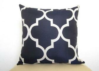 Moroccan Quatrefoil Fabric Navy