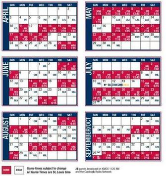 The Complete Cardinals Schedule Highlights By Sportspyder