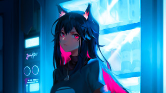 Cyber Anime Girl 4k HD Artist Wallpaper Image Background