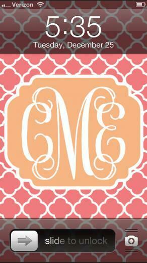 Monogrammed iPhone Background Print Patterns
