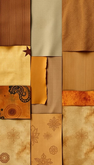 Collage Brown Wallpaper