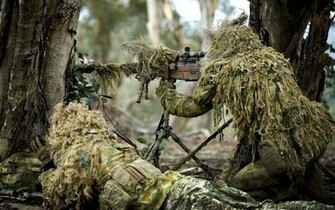 Soldier Weapon Army Gun Sniper Forest Military Wallpaper Background