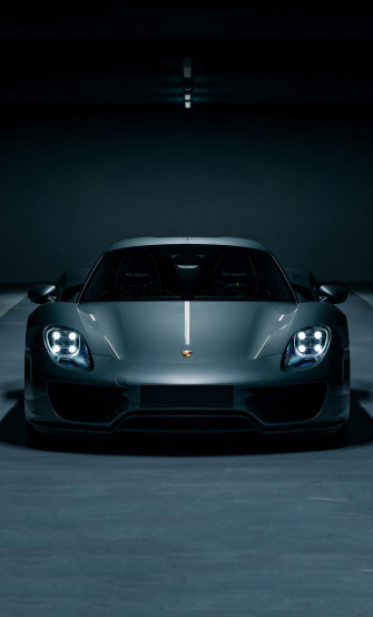 Grey Porsche Spyder iPhone HD 4k Wallpaper