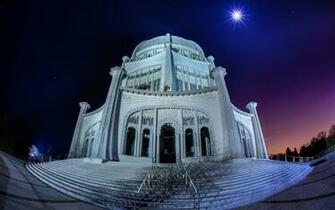 Bah House Of Worship Wilmette Illinois Usa Widescreen