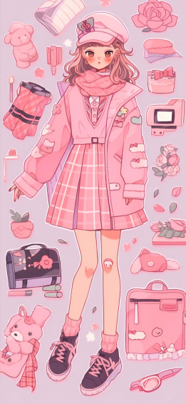 Preppy Girl Aesthetic Wallpaper