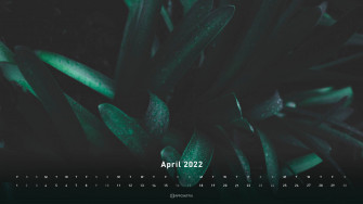 Green Plant April Calendar Wallpaper