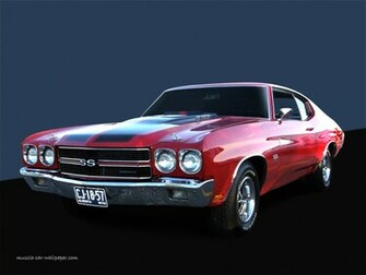 Chevelle Ss Wallpaper Red Coupe Left Front