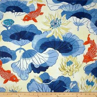 Waverly Lotus Chintz Peaceful Temple And Shoji