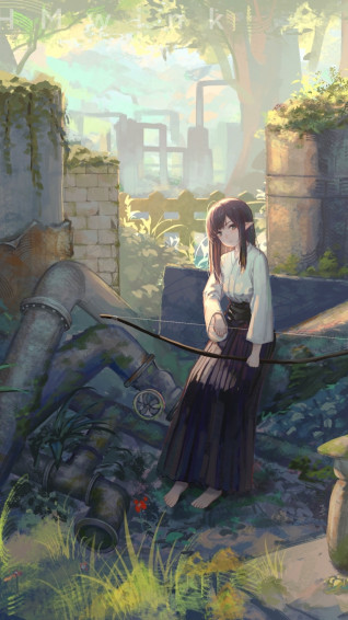 Anime Girl Pointed Ears Phone HD Wallpaper