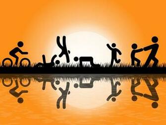 People Exercise In Park Background Black Cartoon Games
