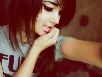 Emo Girl Face Teenager Stylish Wallpaper Best HD