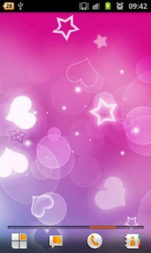 Pink Hearts Live Wallpaper For Android