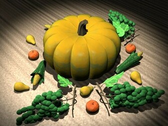 3d Thanksgiving Wallpaper Pumpkin