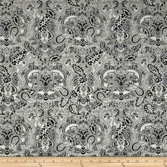 Black And White Paisley Damask Pattern