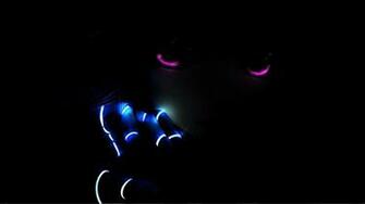 Eyes Neon Art Faces Black Background Color Pop Wallpaper