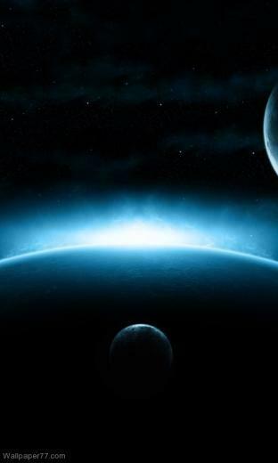 Black Earth Orbit Planet Wallpaper Space