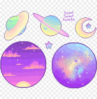 Decided To Make Some Pixel Planets And Space Stuff Pastel