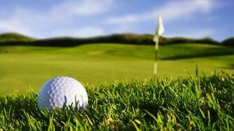 Golf Ball In The Grass Near Hole