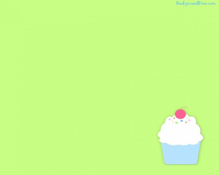 Cupcakes Cupcake Desktop A Bright Green Background With Wallpaper
