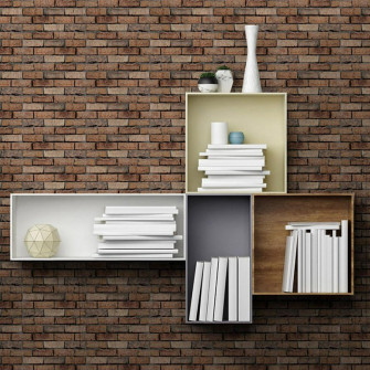 Sheet Stone Wallpaper Brick Backsplash Peel And Stick