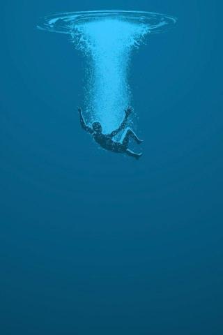 Drown In Water iPhone 4s Wallpaper Drowning Art