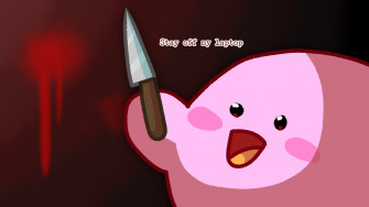 I Made A Wallpaper Kirby With Knife Memes