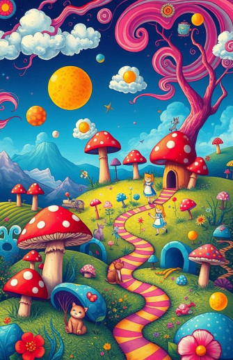 Trippy Alice In Wonderland Wallpaper