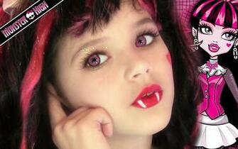 Draculaura Monster High Doll Costume Makeup Tutorial For Halloween