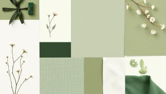 Sage Green Collage Wallpaper