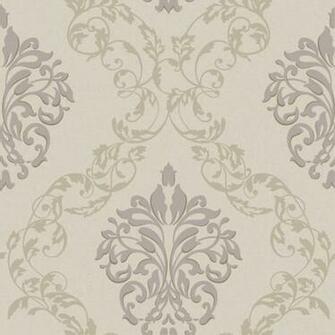 Purple Leafy Damask Ogee Wallpaper Wall Sticker Outlet