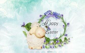 Happy Easter Lamb Wallpaper HD Desktopinhq
