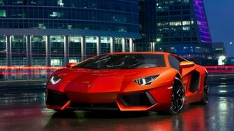Red Lamborghini New Year HD Wallpaper