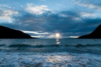 Lake Baikal Sunset Surf Stock Photos Image HD Wallpaper