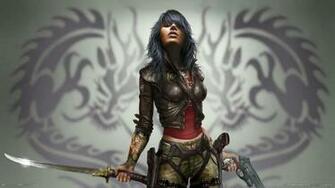 Tattoos Women Wallpaper Video Games Blue