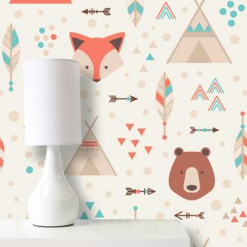 Teepee Bonnie Bold Wallpaper