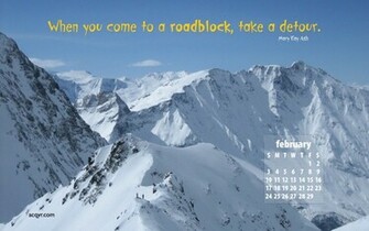 February Desktop Wallpaper Calendar
