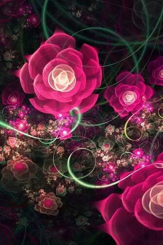 Amazing Cg Flowers iPhone Wallpaper HD Apple