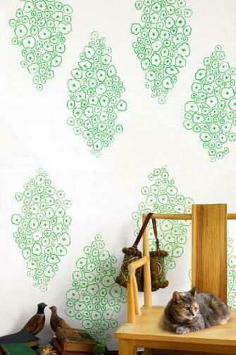 Pampered Wallpaper Use This Handprinted Design As Either A