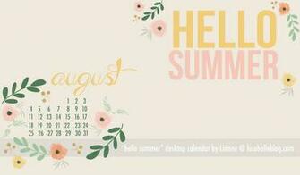 August Desktop Calendar And Calendars