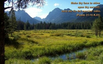 Scenic Wallpaper With Bible Verses