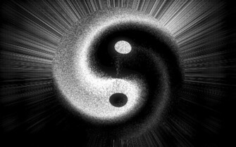 Yin Yang Vortex Wallpaper